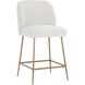 Kelty 39.75 inch Gold / Copenhagen White Counter Stool